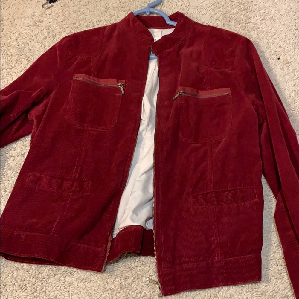 BURGUNDY CORDUROY jacket